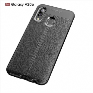 Samsung Galaxy A20e - Coque gel finition simili cuir