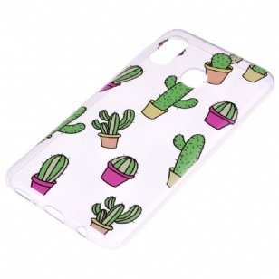 Samsung Galaxy A20e - Coque transparente cactus