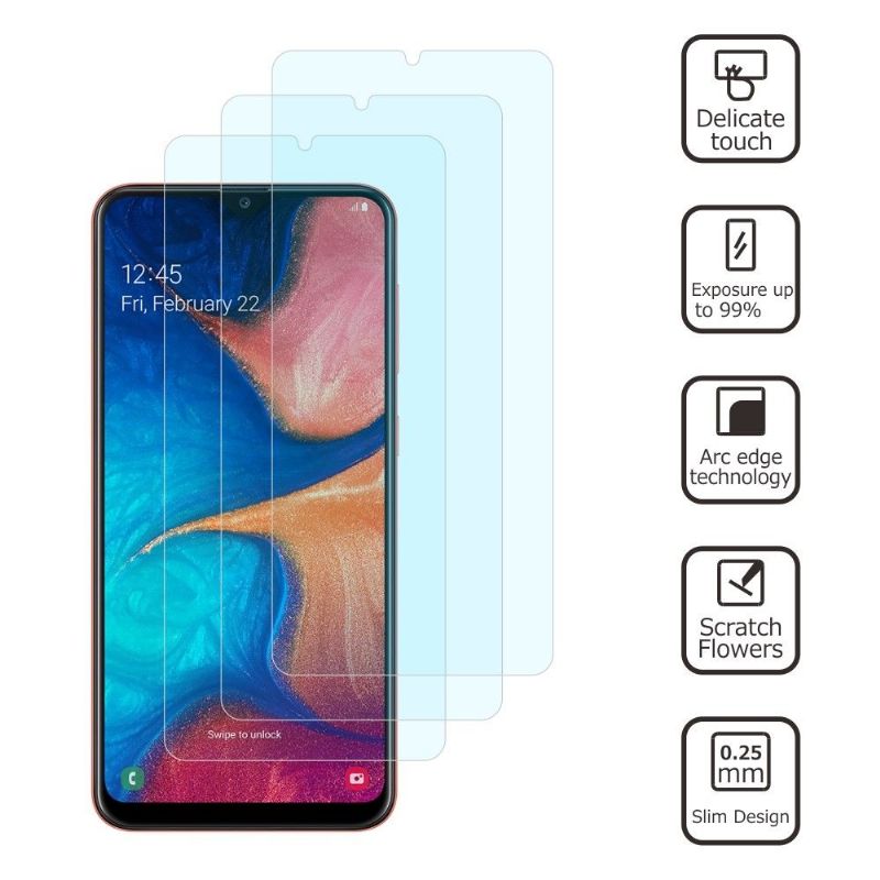 Samsung Galaxy A20e - Pack de 2 films en verre trempé