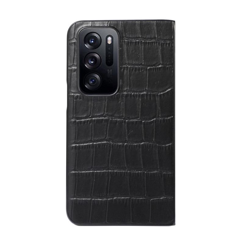 Coque Oppo Find N Cuir Véritable Cuir Design Crocodile