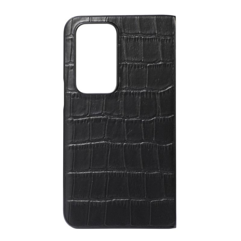 Coque Oppo Find N Cuir Véritable Cuir Design Crocodile