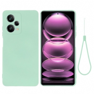 Coque Xiaomi Redmi Note 12 Pro Plus Silicone Liquide avec Lanière