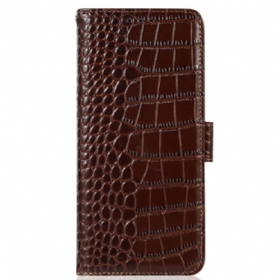 Housse Xiaomi Redmi Note 12 Pro Plus Style Crocodile RFID