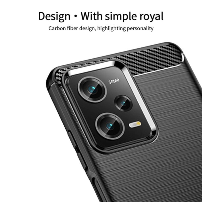 Coque Xiaomi Redmi Note 12 Pro/Poco X5 Pro 5G Fibre Carbone Brossée MOFI