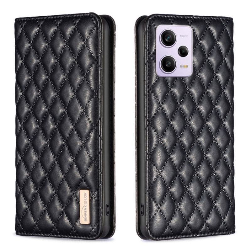 Flip Cover Xiaomi Redmi Note 12 Pro/Poco X5 Pro 5G Matelassée BINFEN COLOR