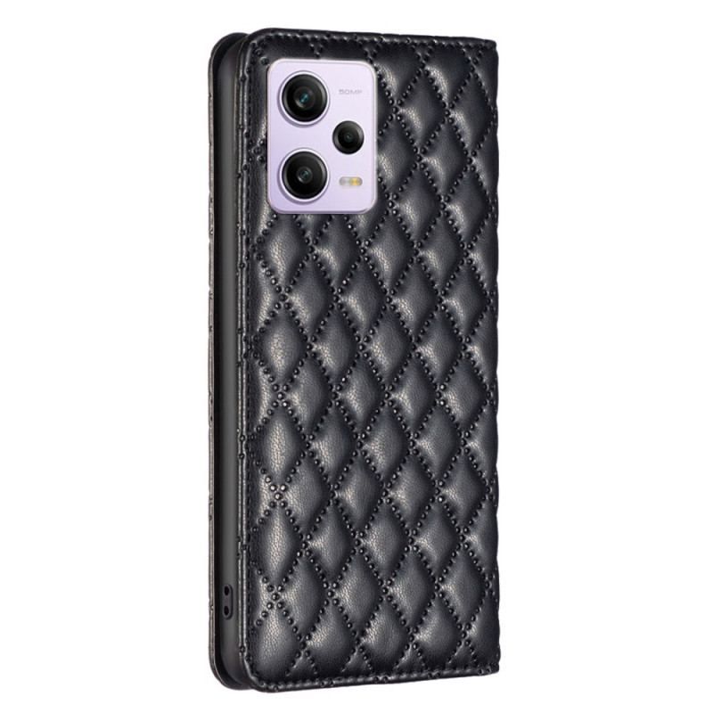 Flip Cover Xiaomi Redmi Note 12 Pro/Poco X5 Pro 5G Matelassée BINFEN COLOR