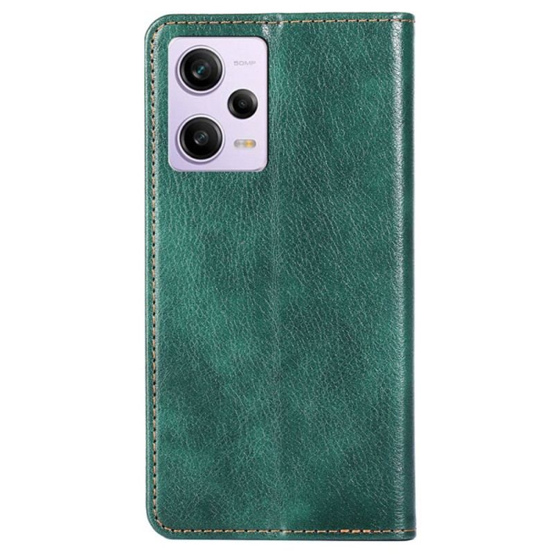 Flip Cover Xiaomi Redmi Note 12 Pro/Poco X5 Pro 5G Simili Cuir Coutures