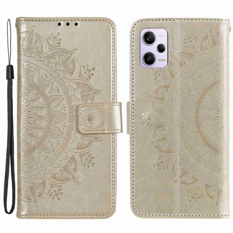 Housse Xiaomi Redmi Note 12 Pro/Poco X5 Pro 5G Mandala Soleil avec Lanière