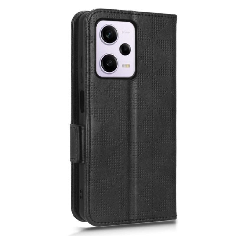 Housse Xiaomi Redmi Note 12 Pro/Poco X5 Pro 5G Triangles avec Lanière