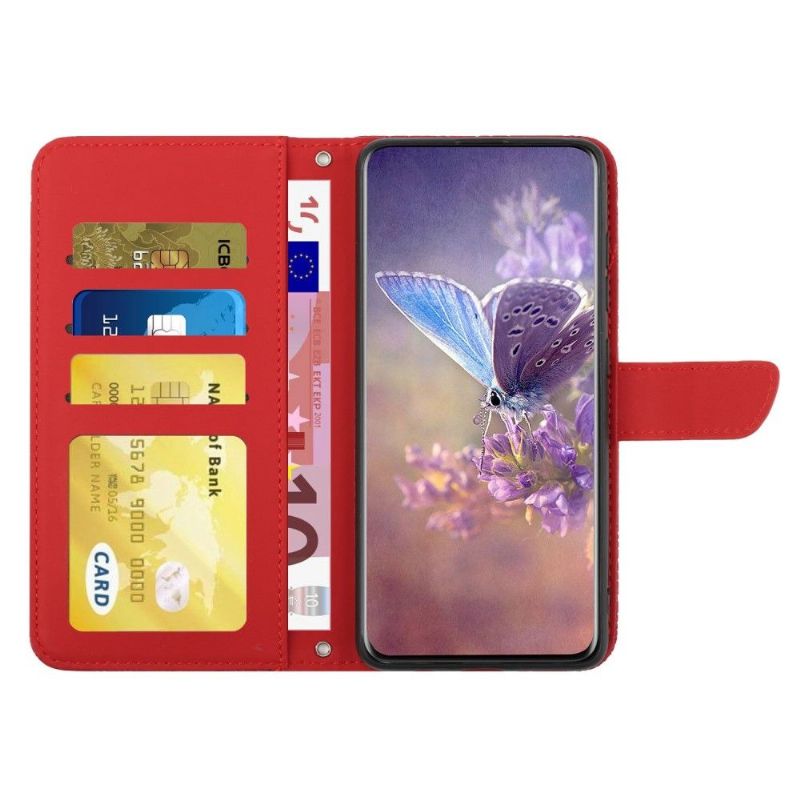 Housse OnePlus Nord 2T 5G Illustration Papillon et Fleurs Lanière