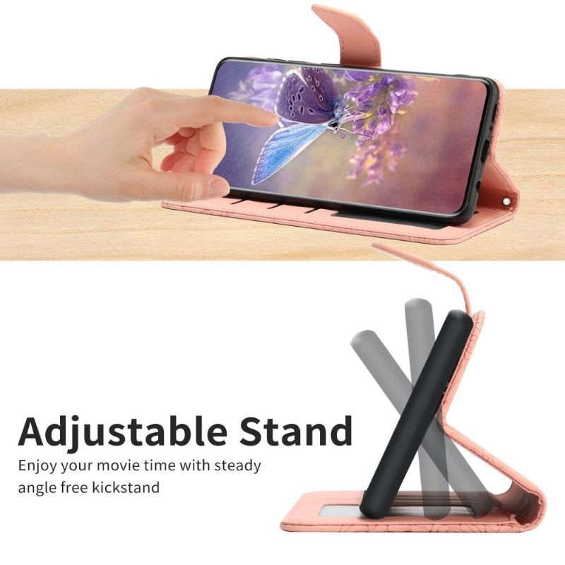 Housse OnePlus Nord 2T 5G Illustration Papillon et Fleurs Lanière