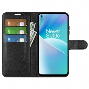 Housse OnePlus Nord 2T 5G portefeuille style cuir