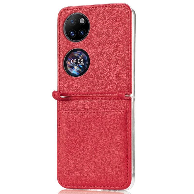 Coque Huawei P50 Pocket Texture Cuir Porte Carte