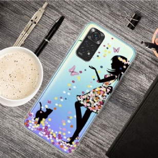 Coque Xiaomi Redmi Note 11 / 11S fille en fleur