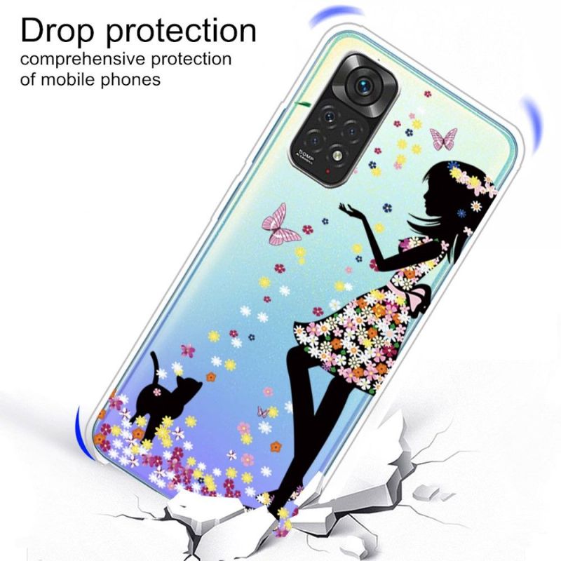 Coque Xiaomi Redmi Note 11 / 11S fille en fleur