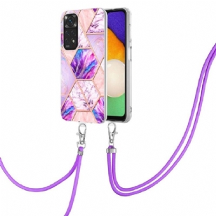 Coque Xiaomi Redmi Note 11 / 11S multicolore motif géométrie à cordon