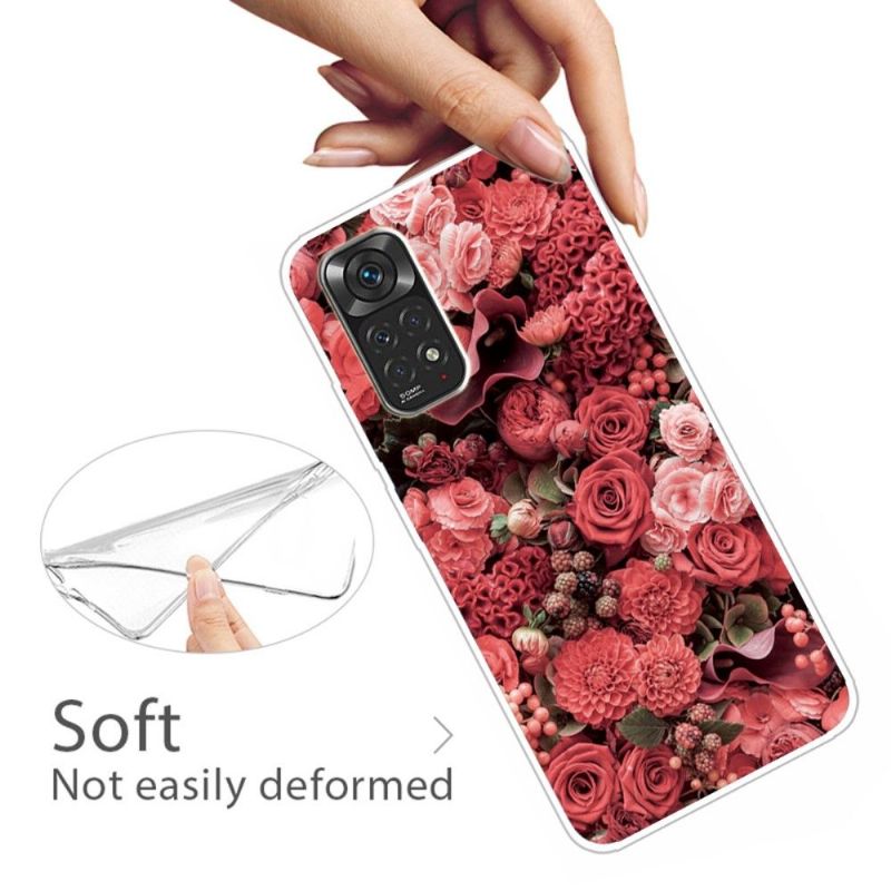 Coque Xiaomi Redmi Note 11 / 11S Red Flower