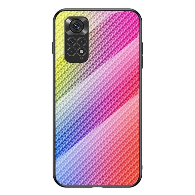 Coque Xiaomi Redmi Note 11 / 11S style fibre carbone en verre trempé