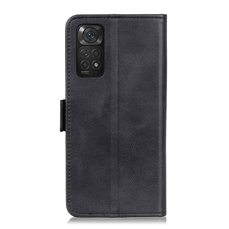 Étui Xiaomi Redmi Note 11 / 11S portefeuille revêtement cuir mat