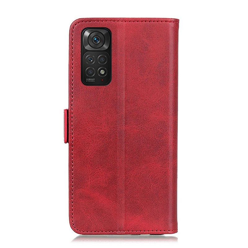 Étui Xiaomi Redmi Note 11 / 11S portefeuille revêtement cuir mat