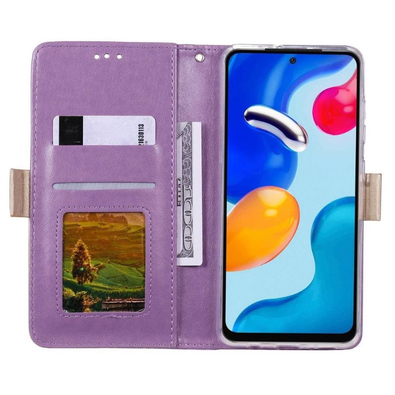 Housse Xiaomi Redmi Note 11 / 11S Dentelle Fleur Effet Cuir