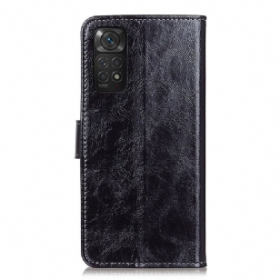 Housse Xiaomi Redmi Note 11 / 11S effet cuir luxueux coutures