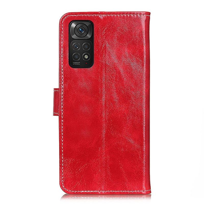 Housse Xiaomi Redmi Note 11 / 11S effet cuir luxueux coutures