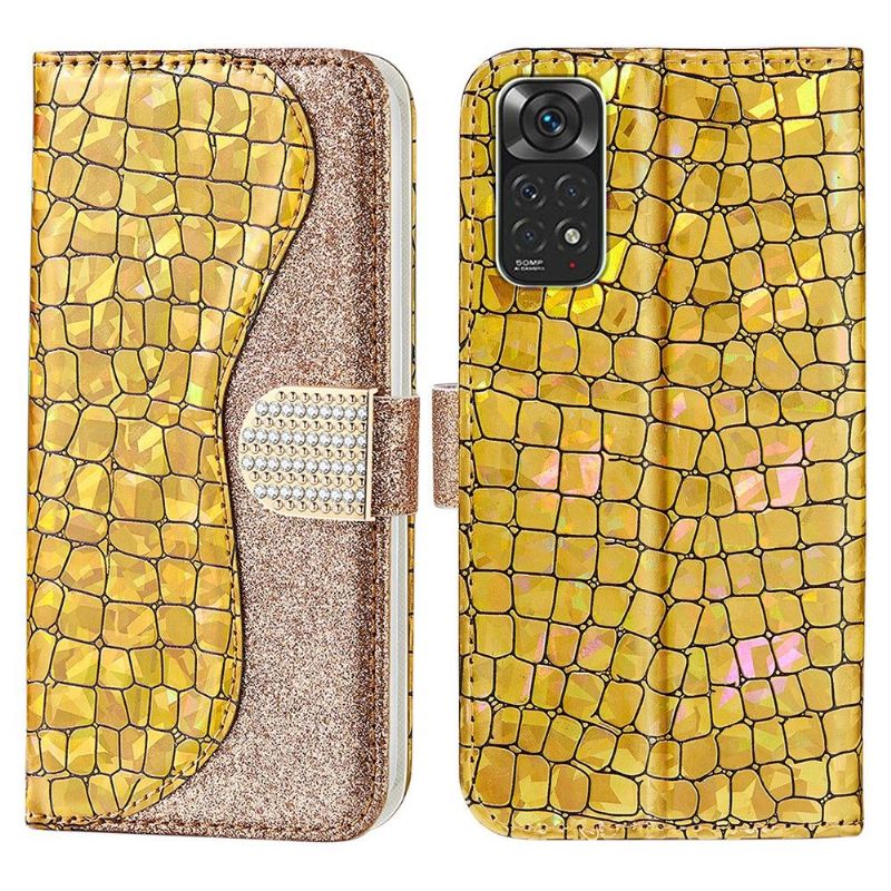 Housse Xiaomi Redmi Note 11 / 11S Luxury Croco Paillettes