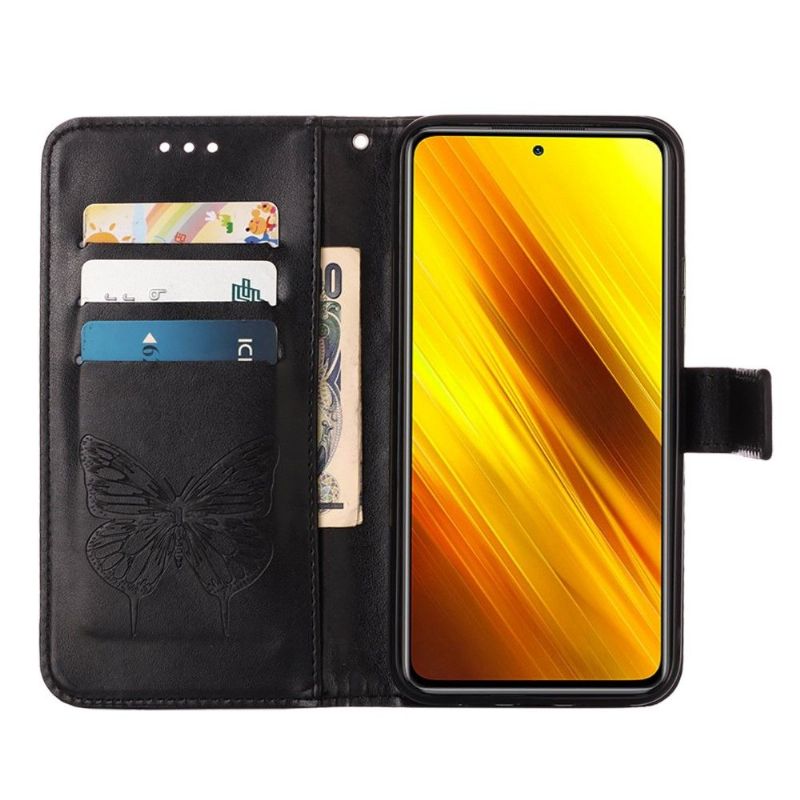 Housse Xiaomi Redmi Note 11 / 11S Papillon Fleur Porte-Cartes