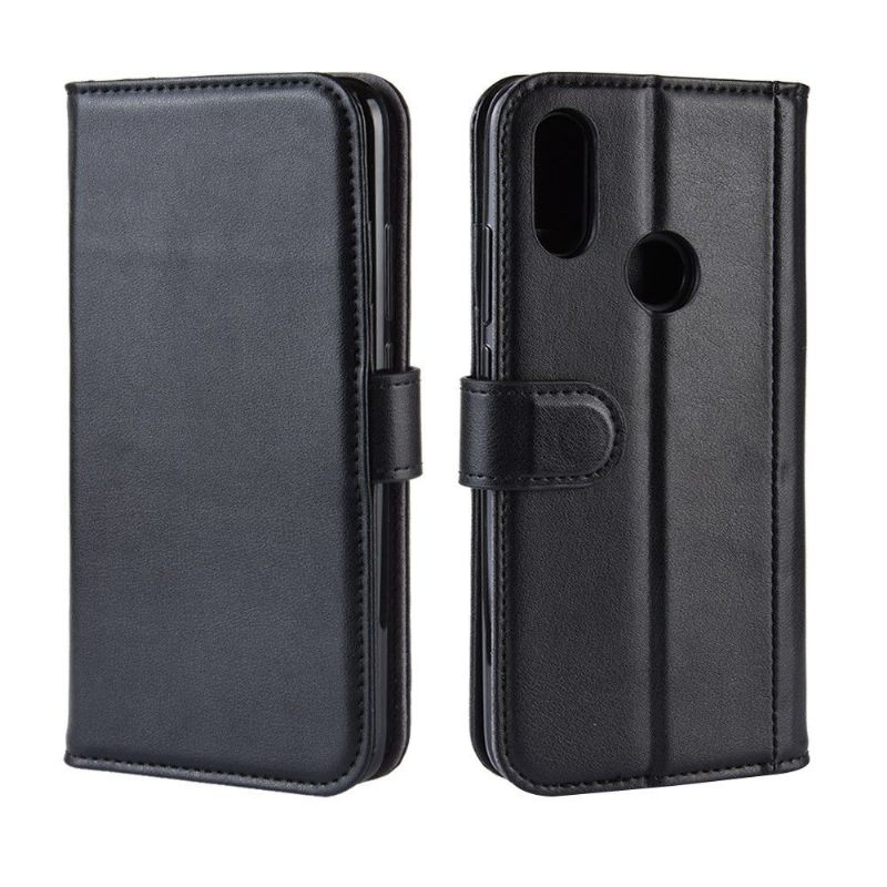 Xiaomi Redmi 7 - Étui cuir premium porte cartes - Noir