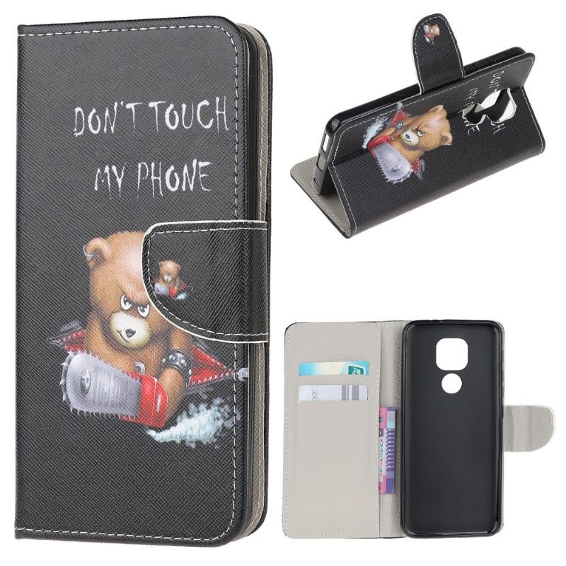 Housse Motorola Moto G9 Play Don't touch my phone avec ours