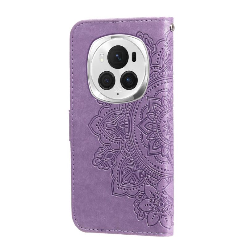 Housse Honor Magic 6 Pro Motif Floral à Lanière