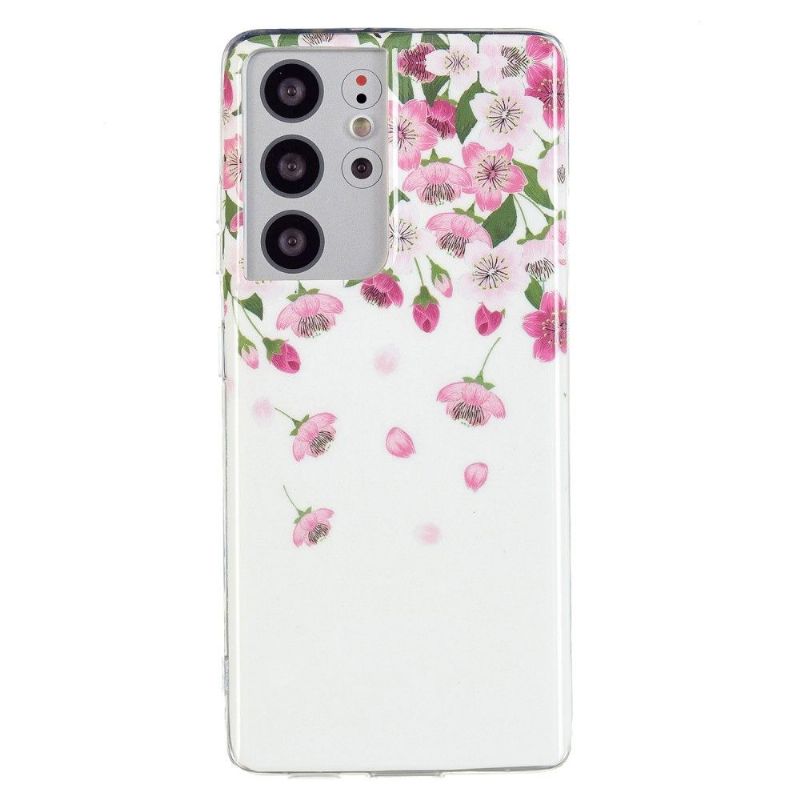 Coque Samsung Galaxy S21 Ultra 5G Fluorescente Fleurs