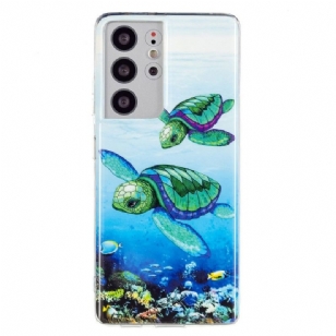 Coque Samsung Galaxy S21 Ultra 5G Fluorescente Tortues