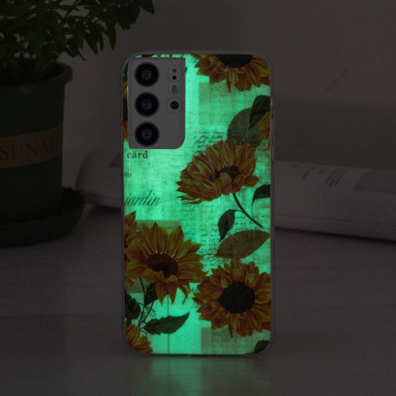 Coque Samsung Galaxy S21 Ultra 5G Fluorescente Tournesol Vintage