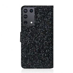 Housse Samsung Galaxy S21 Ultra 5G Glitter Porte Cartes