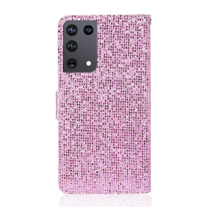 Housse Samsung Galaxy S21 Ultra 5G Glitter Porte Cartes