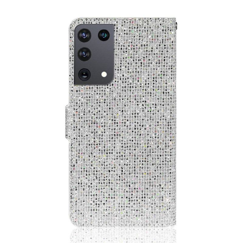 Housse Samsung Galaxy S21 Ultra 5G Glitter Porte Cartes