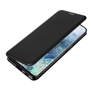 Housse Samsung Galaxy S21 Ultra 5G Simili Cuir Style Fibre de Carbone