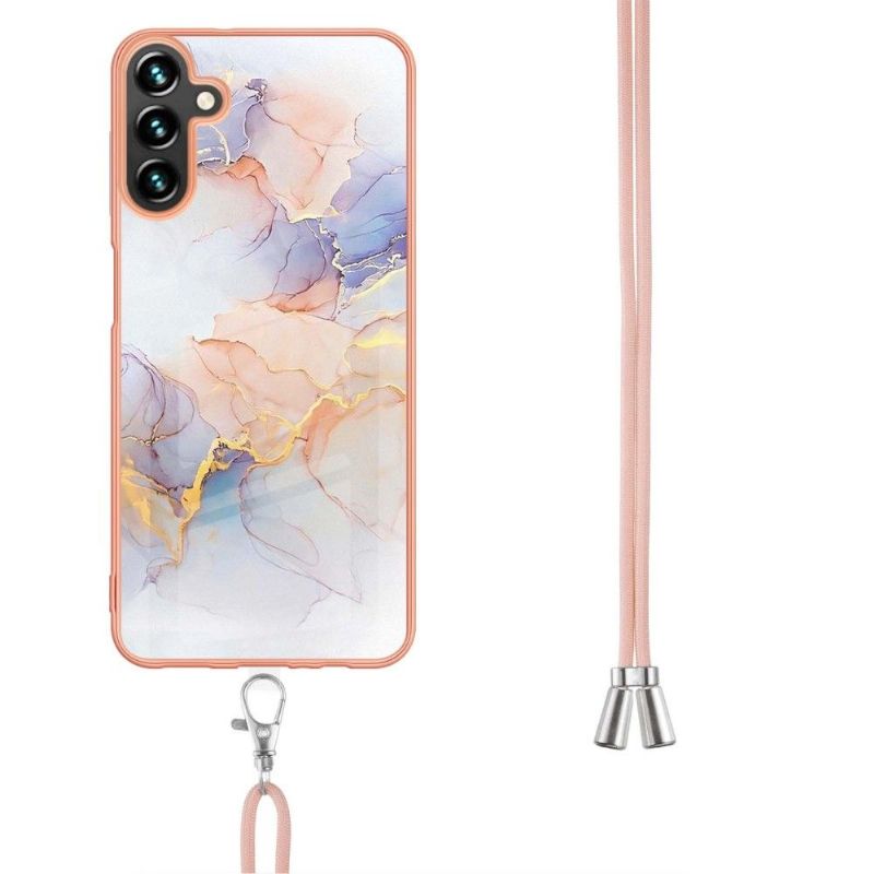 Coque à cordon Samsung Galaxy A13 5G marbre coloré