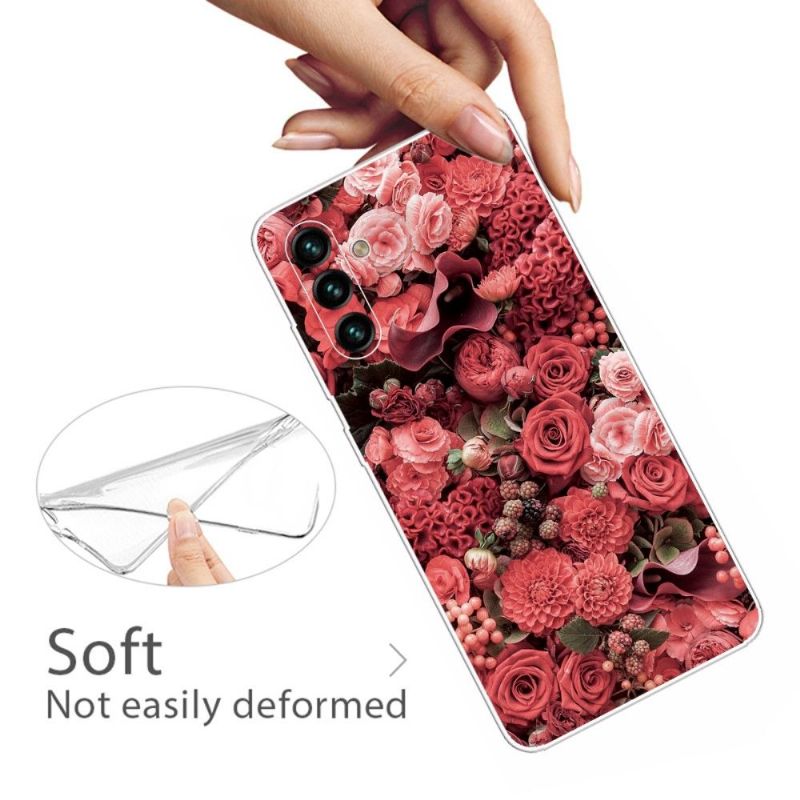 Coque Samsung Galaxy A13 5G Red Flower