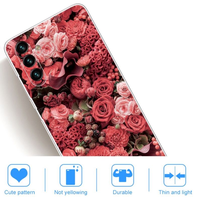 Coque Samsung Galaxy A13 5G Red Flower