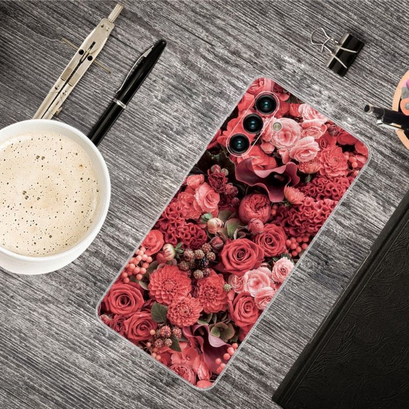 Coque Samsung Galaxy A13 5G Red Flower