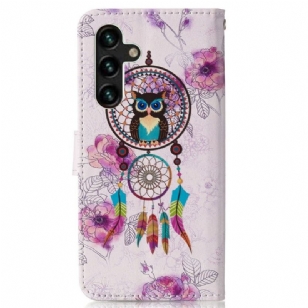 Housse Samsung Galaxy A13 5G hibou et attrape rêves colorés