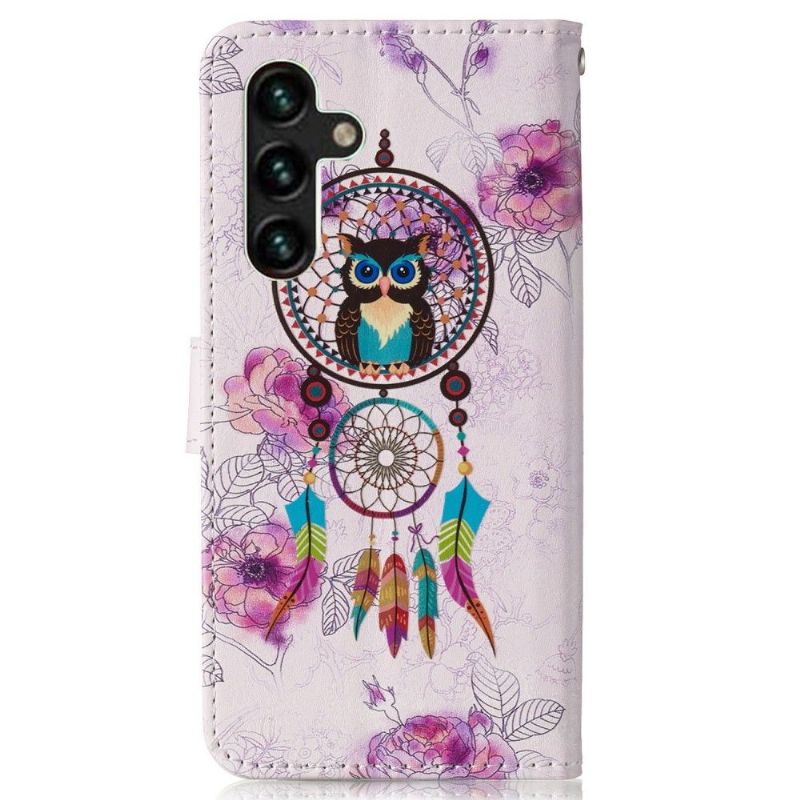 Housse Samsung Galaxy A13 5G hibou et attrape rêves colorés