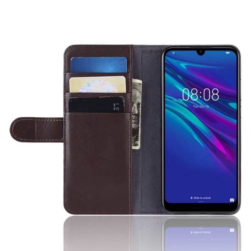 Étui Huawei Y6 2019 cuir premium - Marron