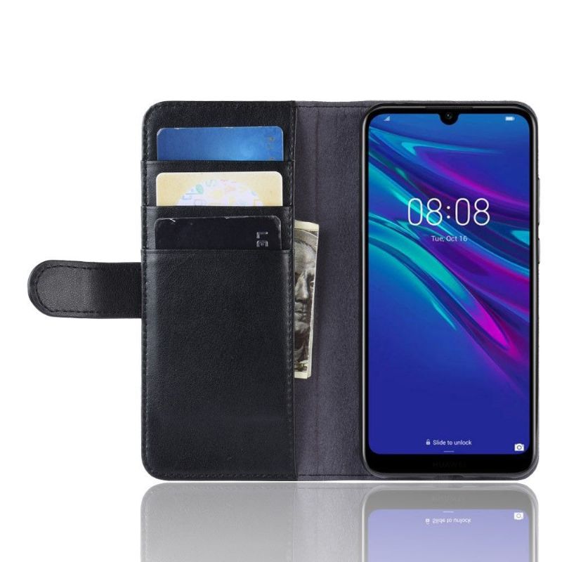 Étui Huawei Y6 2019 cuir premium - noir