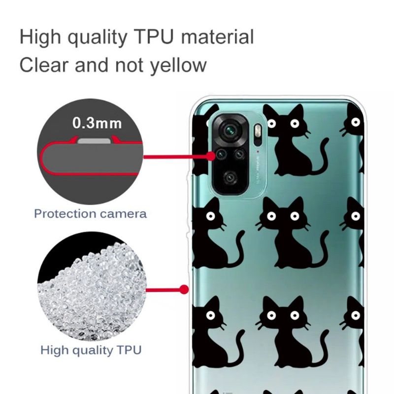 Coque Xiaomi Redmi Note 10 Chats Noirs