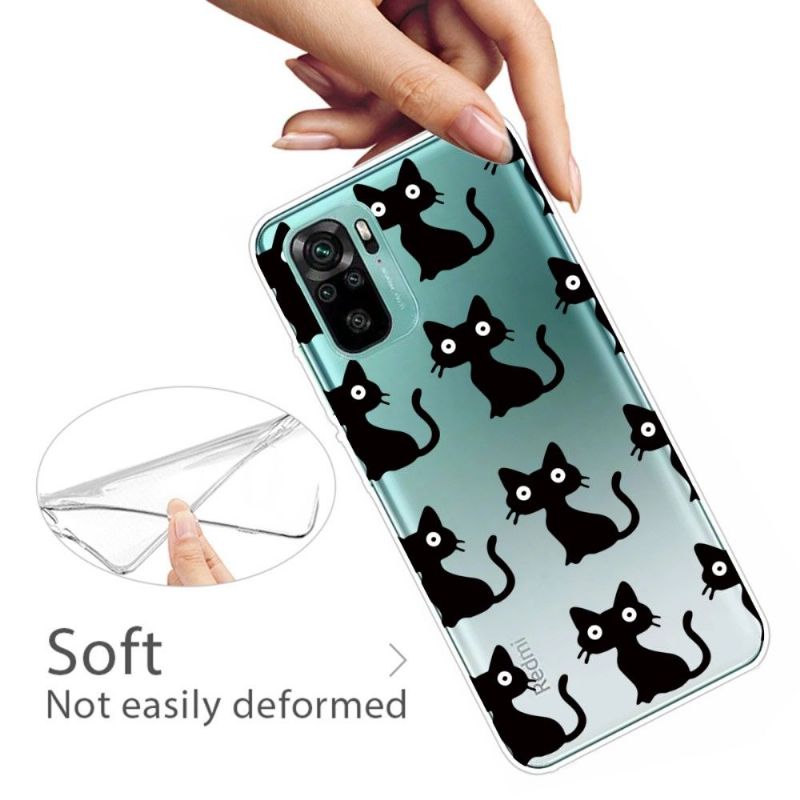 Coque Xiaomi Redmi Note 10 Chats Noirs