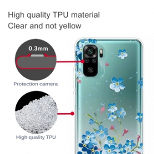 Coque Xiaomi Redmi Note 10 Fleurs Bleues